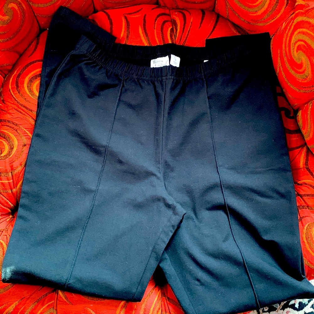 Women With Control Pintuck Leggings Black Small Like New